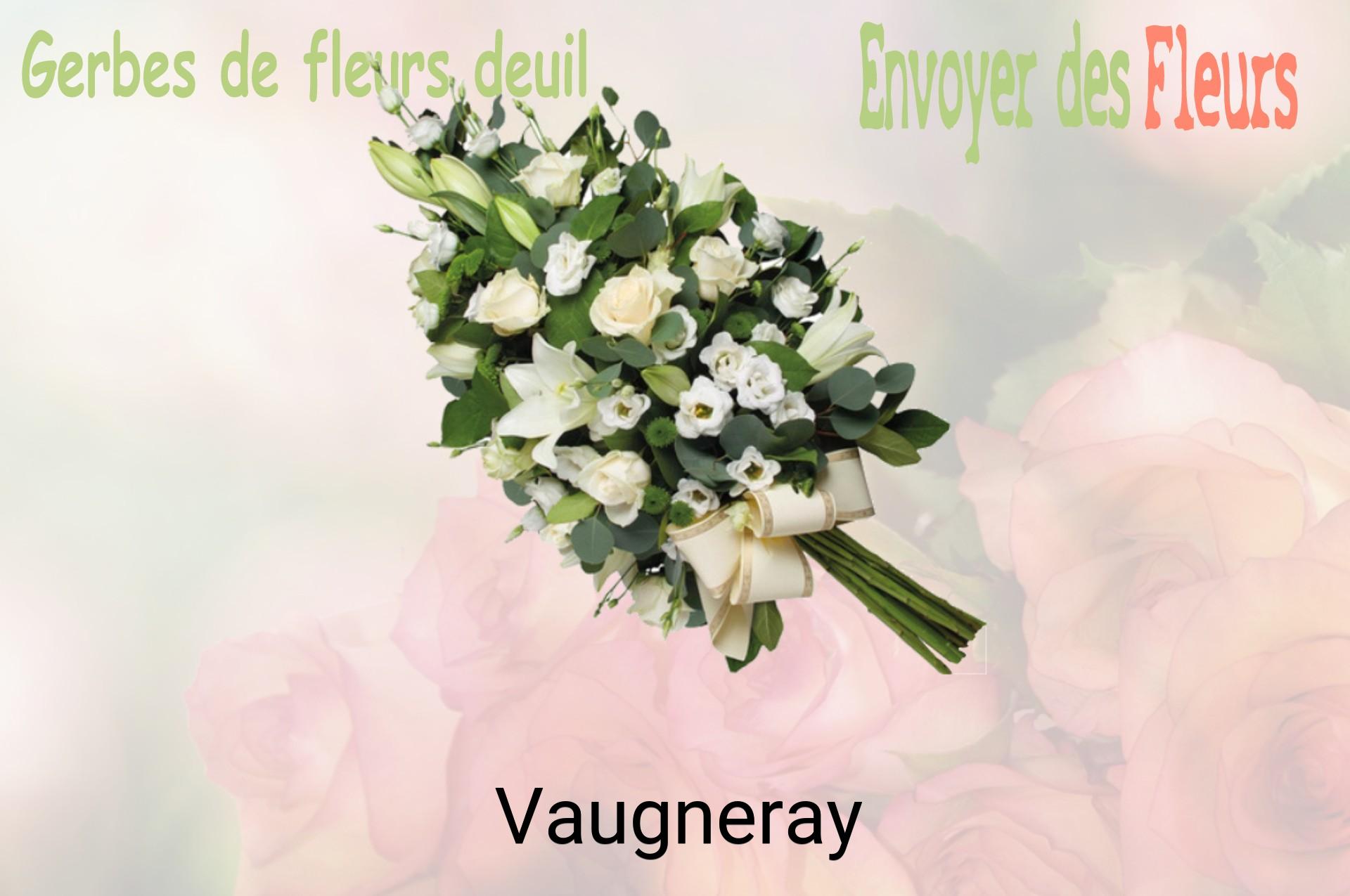 Gerbe de fleurs de deuil livrée à Vaugneray